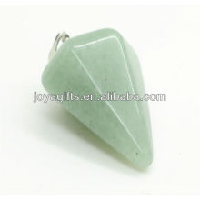 6 Side Cone Shape green aventurine Pendant semi precious stone pendant